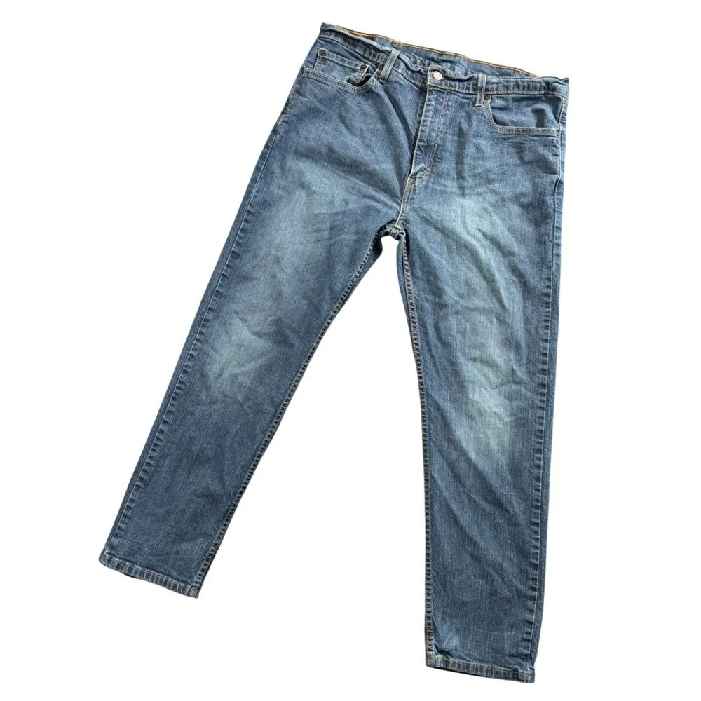 Levi's 502 Regular Taper Jeans‎ Mens 36x29 Blue Medium Wash Stretch Dad Denim